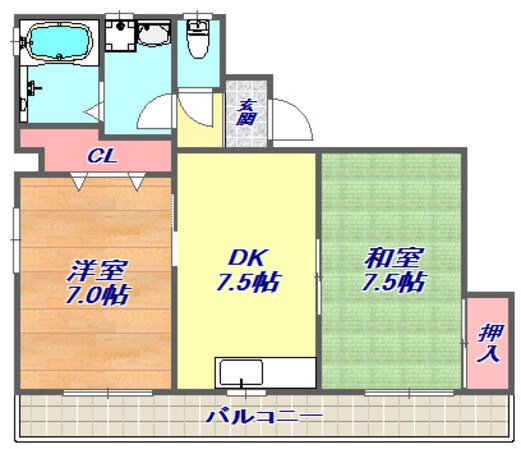 アビリティ岡本南の物件間取画像